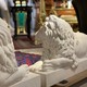 Pair marble Lions sculptures