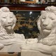 Pair marble Lions sculptures