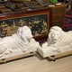 Pair marble Lions sculptures