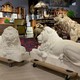 Pair marble Lions sculptures