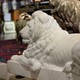 Pair marble Lions sculptures