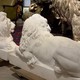 Pair marble Lions sculptures