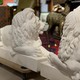 Pair marble Lions sculptures