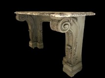 Antique Louis XV carved wood console