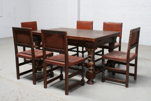 Antique tudor dining room set