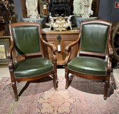 Antique pair armchairs