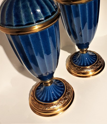 Antique pair vases Sevres
