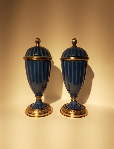 Antique pair vases Sevres