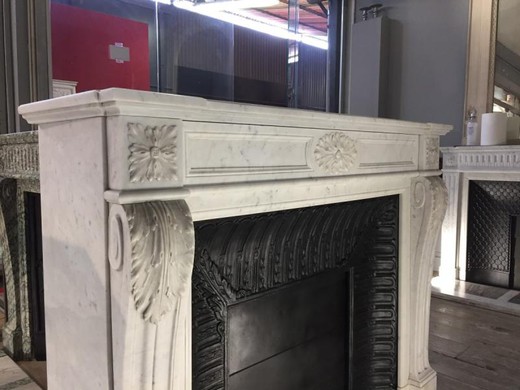 Antique Louis XVI fireplace mantel