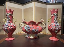 Antique set of three vases