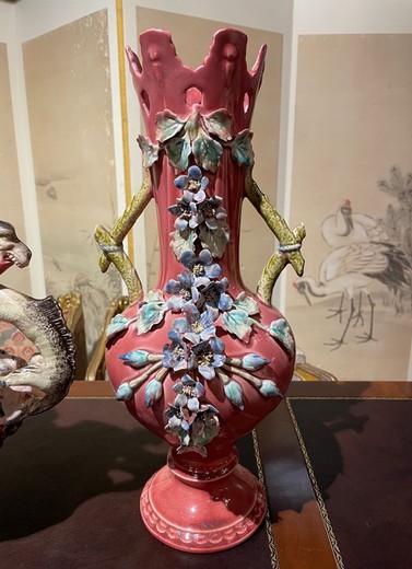 Antique set of three vases