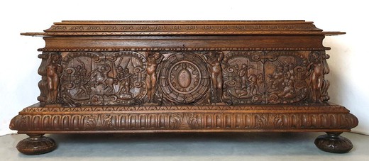 Large carved chest
