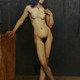 Antique painting "Italian woman"