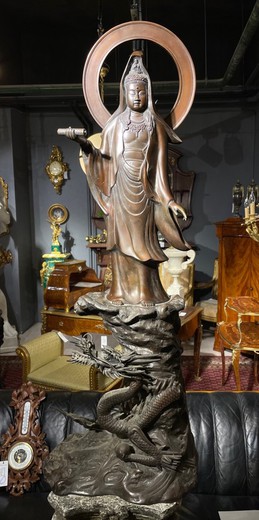 Antique sculpture of a Amaterasu Omikami