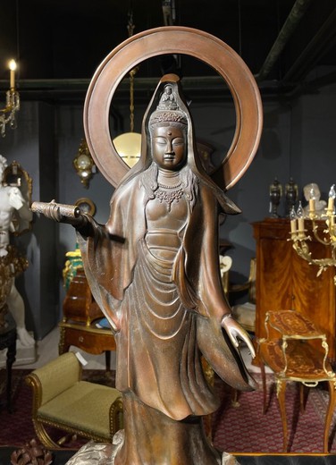 Antique sculpture of a Amaterasu Omikami