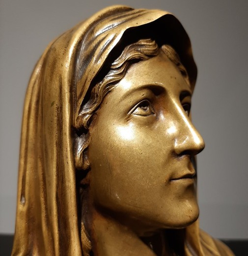 Антикварная скульптура "Дева Мария"