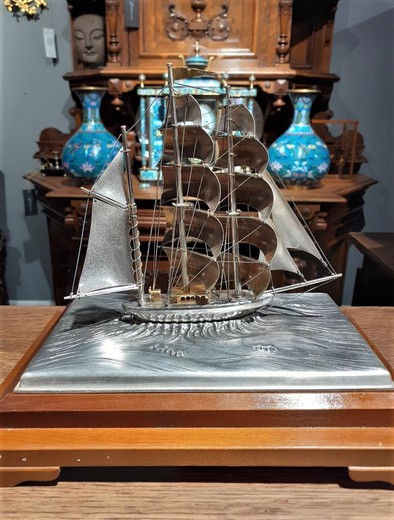 Antique sculpture "Sailboat"