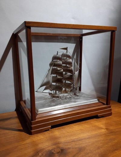 Antique sculpture "Sailboat"