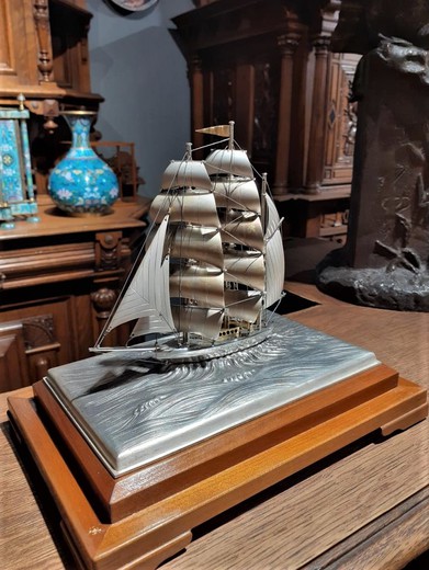 Antique sculpture "Sailboat"