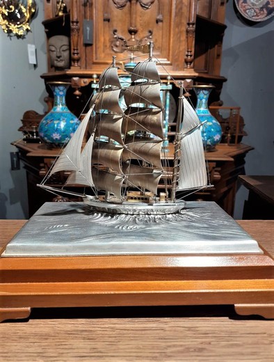 Antique sculpture "Sailboat"