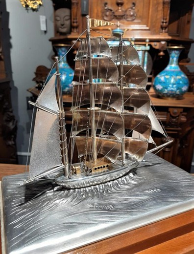 Antique sculpture "Sailboat"
