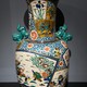 Antique porcelain vase with Fo dogs