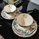 Antique cup and two dishes