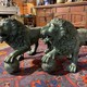 Antique pair sculptures "Lions"