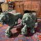 Antique pair sculptures "Lions"