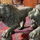 Antique pair sculptures "Lions"