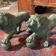 Antique pair sculptures "Lions"