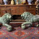 Antique pair sculptures "Lions"