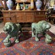 Antique pair sculptures "Lions"