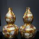 Pair antique pumpkins vases