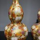 Pair antique pumpkins vases