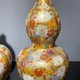 Pair antique pumpkins vases