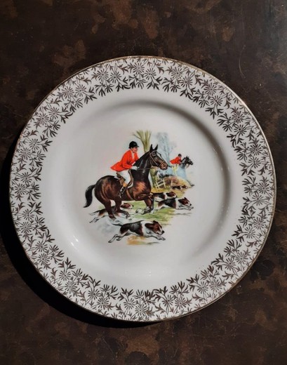 Антикварная тарелка «Английская охота»