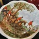 Antique small dishes with English hunting