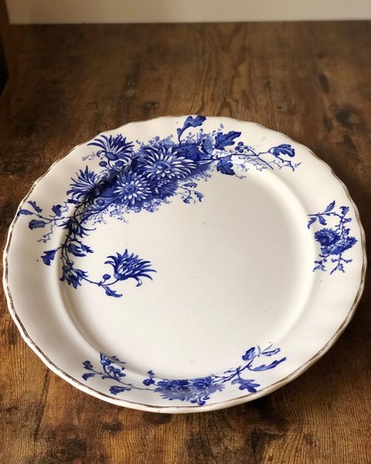 Antique tray and a dish