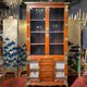 Antique chinoiserie library cabinet
