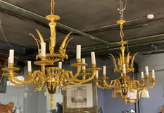 Pair of chandeliers in the Empire style