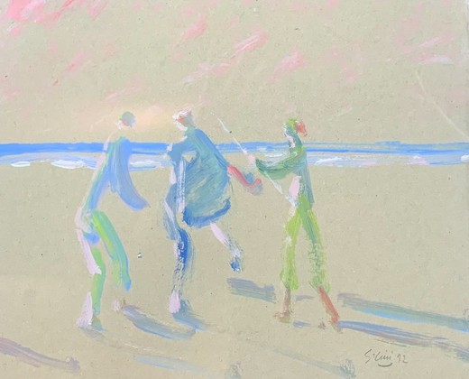 Винтажный рисунок "Пляж"