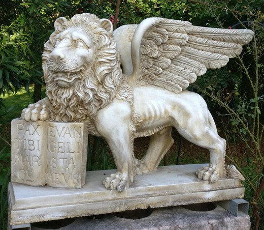 Antique sculpture of Lion of St. Mark