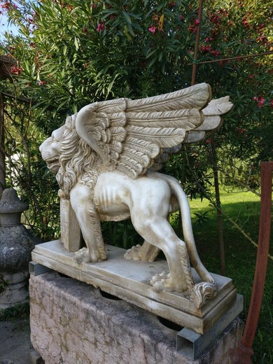 Antique sculpture of Lion of St. Mark