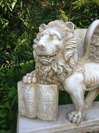 Antique sculpture of Lion of St. Mark