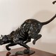 Antique sculpture "Lioness on the hunt"