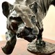 Antique sculpture "Lioness on the hunt"