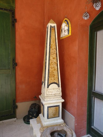 Pair antique marble obelisks