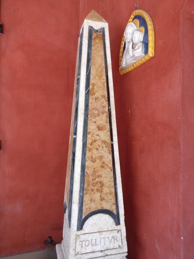 Pair antique marble obelisks