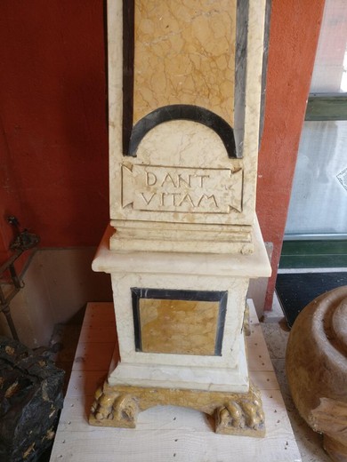 Pair antique marble obelisks